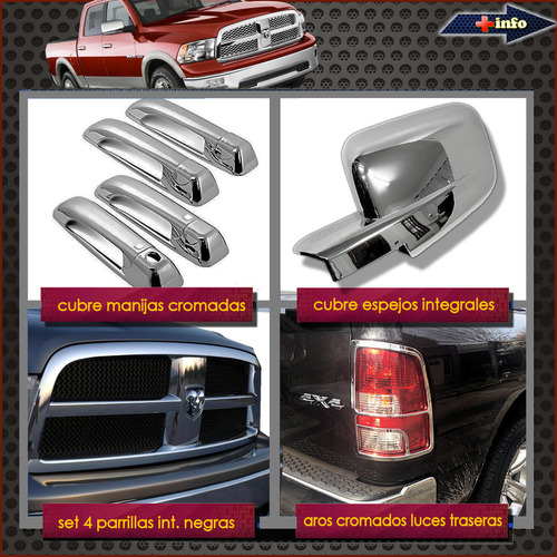 Ram 1500 Kit 2 Cubre Espejos Cromados Laramie Tuning Chrome Foto 5