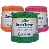 Barbante Euroroma 1 Kg 1016m Nº6 Tricô Crochê Cores Full Cor Marrom