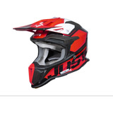 Casco Just 1 J18 Hexa Rojo Blanco Negro Titanio Mate Just1