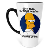 Taza Mágica Cónica Homero Esta Taza Ya Tiene Dueño No Toque