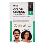 Kiss New York Color Change Shampoo Tonalizante - Preto