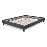 Base De Cama Europea Para Colchón 1,5 Plazas 190x105x23 Cm Color Gris Oscuro