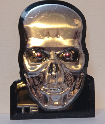 Placa Metálica Terminator T2 Endoskeleton Skull