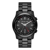 Reloj Hombre Michael Kors Mk9110 Runway Color De La Correa Negro Color Del Bisel Negro Color Del Fondo Negro