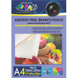 Kit Adesivo Vinil Branco Fosco 90g A4 Off Paper 50 Fls