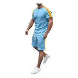 Conjunto Deportivo Verano Hombre 2 Piezas Camiseta Manga Cor