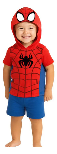 Conjunto Algodón Playera Y Short Disney Y Marvel | Meses sin interés