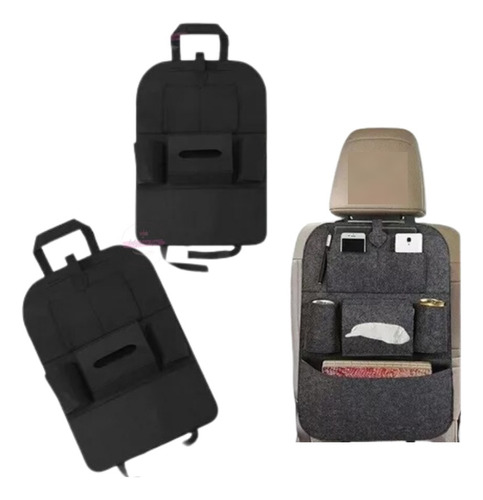 Bolso Organizador Para Respaldo Asiento Trasero De Auto 2pcs