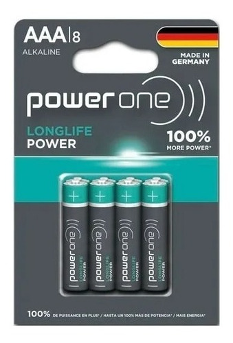 Pilas Alcalinas Power One Longlife Power Aaa 1.5v 8 Unidades