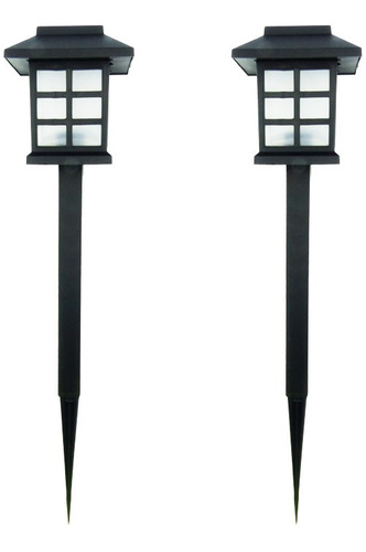 Estaca Led Solar Tipo Farol Para Cesped, Set X 2.