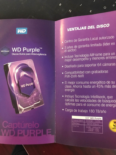 Disco Duro De 1tb, Sata, Western Digital, Modelo Purple