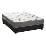 Cama Box Casal: Colchão Espuma Ortobom D33 Light + Base Crc