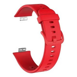 Correa Compatible Con Huawei Watch Fit Rojo Ancho 22.7 Mm