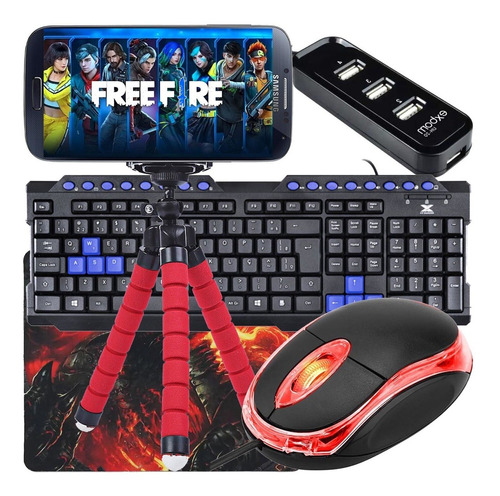 Kit Mobilador Barato Freefire Pelo Pc Teclado Celular Pubg