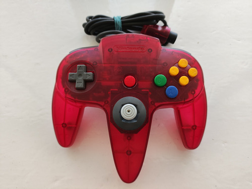 Control Original Para Nintendo 64 N64 Rojo Traslucido Cereza