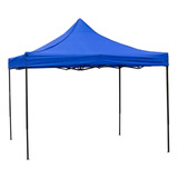 Gazebo Dobrável Barraca Tenda Camping Sanfonada Reforçada Cor Azul