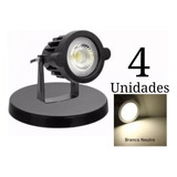 4 Spot Led Sobrepor 5w Branco Neutro 4k Hammer A Prova Dágua