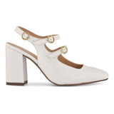 Zapatilla Sling Back Blanco Andrea 3347683