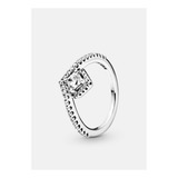 Anillo Pandora Hueso Con Cuadrado Resplandeciente Talle 52