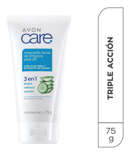 Mascarilla Facial De Limpieza Peel Off Pepino Aloe Avon 75 G Tipo De Piel Piel Normal