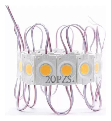 20 Módulos De 9 Led Cob Plasma Redondos Alta Intensidad 12v