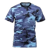 Remera Táctica Camuflada Urbana Azul