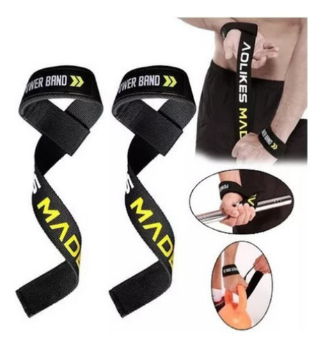 Straps Lujo Gym Mancuernas Pesas Crossfit Gimnasio Ejercicio