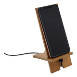 Suporte De Mesa Madeira Para Ver Celular Home Office Luxo