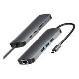 Hub Usb  C, 9 En 1, Soporte Para Mac  / Windows