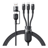 Cable De Carga 3-en-2 Multi Usb Carga Rápida 100w Máx. Pd 6a