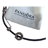 Pulseira Pandora Couro Trenzado Croker