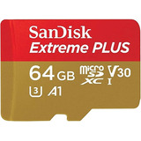 Sandisk Extreme Plus Micro Sdxc Uhs-i 64 gb 100 mb/s Tarj.