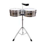 Timbaleta Pro Parquer 14 Y 15 Pie+cencerro Parche Remo Cuota