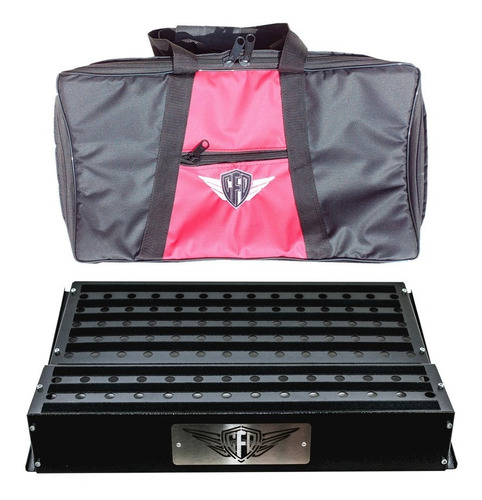 Pedalboard Duocase 60x40 Com Bag Elétrica E Leds