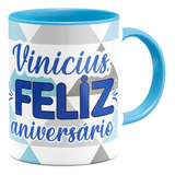 Caneca Feliz Aniversario Masculino Com Foto 