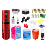 Kit De Tatuaje Profesional Máquina Pen Inalámbrica Wot Gt2