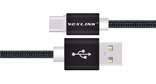 Cable Usb 3.1 O Tipo C Nylon Carga Rápida 3 Mts Negro