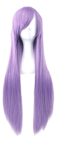 Peluca Moradoa ( Morado Neutro) Cabello Liso Largo Cosplay