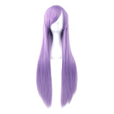 Peluca Moradoa ( Morado Neutro) Cabello Liso Largo Cosplay