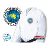 Dobok Taekwondo Bordado Granmarc Ribetes Itf Oficial Logo Tr