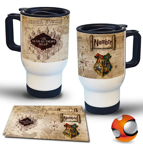 Termo Taza Auto Harry Potter Personalizado Con Tu Nombre