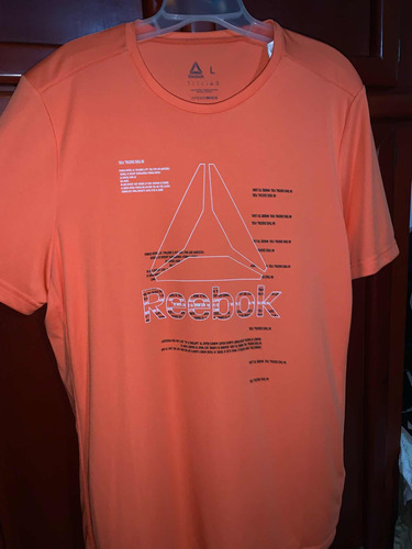 Playera Deportiva Reebok Naranja  Talla G