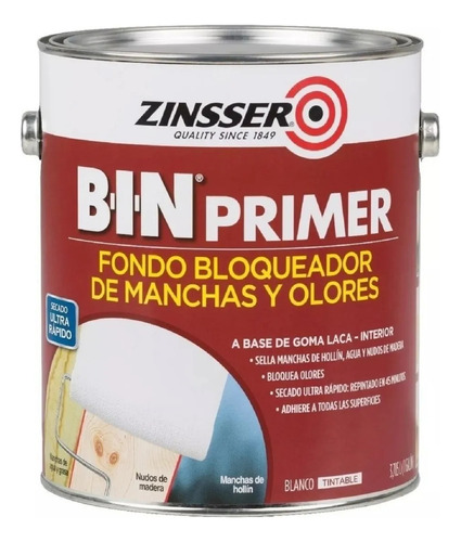 Primer Bloqueador De Manchas Blanco Mate Zinsser Bin 946 Ml