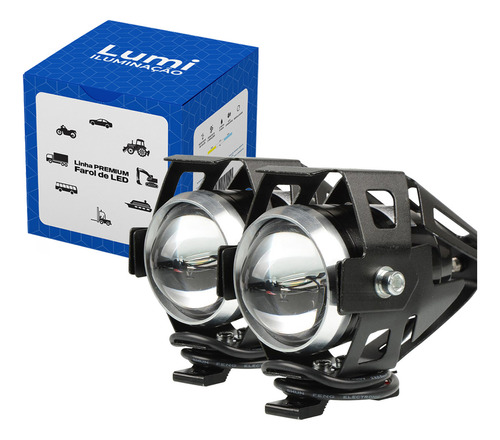 Par Refletor Holofote Luminaria Farol 50w Cor Da Carcaça Preto Cor Da Luz Branco Frio 12v/60v Bivolt