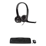 Combo Auriculares Headset + Teclado + Mouse | Logitech Mk...