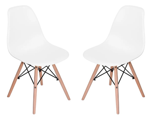 Set De 2 Sillas Eames Modernas Minimalistas Casa - Oficina