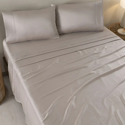 Sábanas Tencel King Size Gray Diseño De La Tela Liso