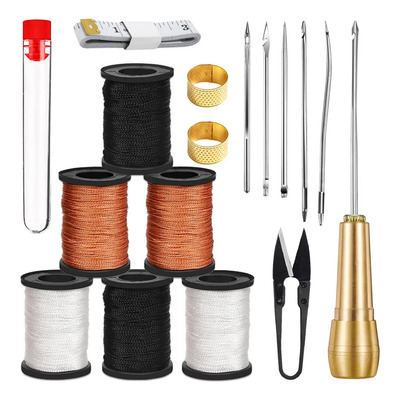 17 Crochet Kit Agujas Zapatos Cuero Costura Lonas Reparación | MercadoLibre
