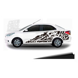 Calco Ford Ka Sedan Skull Decoracion Calavera Juego