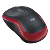 Mouse Logitech Inalambrico M185/rojo